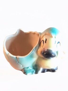 Vintage Shawnee Pottery Small Planter Cute Duck Hatching From Egg